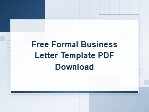 Free Formal Business Letter Template Pdf Download | Business Letter Samples