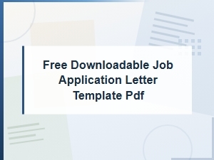 Free Job Application Letter Template Pdf Download
